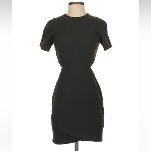 Elizabeth and James Black Sheath Dress Short Sleeve Crew Neck